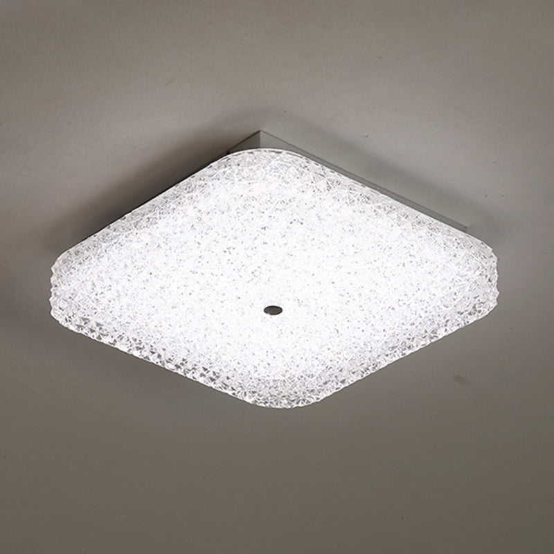 Minimalist Geometric Flush Ceiling Light Fixture Crystal 1 Light Flush Mount Lights