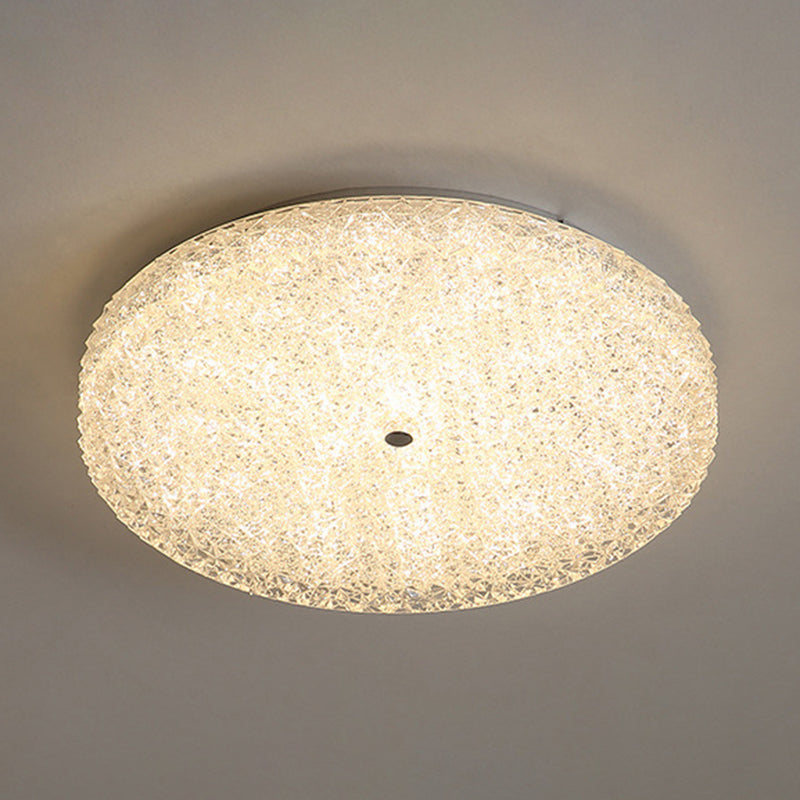 Minimalist Geometric Flush Ceiling Light Fixture Crystal 1 Light Flush Mount Lights