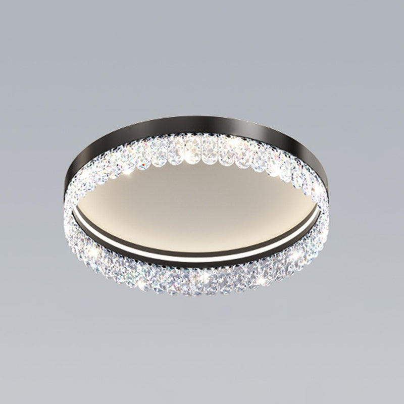 Crystal Geometric Flush Light Simplicity 1 Light Flush Ceiling Light Fixtures