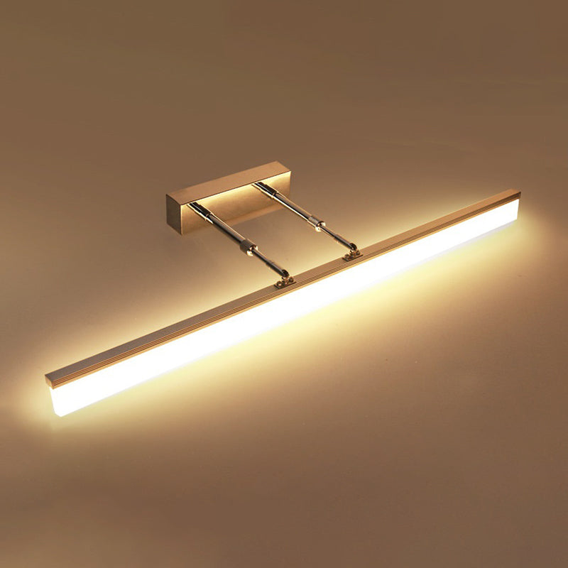 Linear Shape Wall Lamp Modern Style Acrylic 1 Lights Sconce Light in Gold