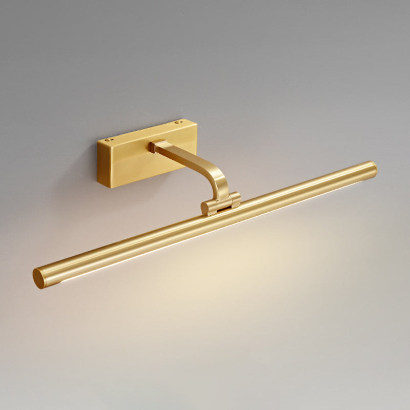 Contemporary Vanity Lights Elongated LED Wall Light Fixtures with Brass for Bathroom