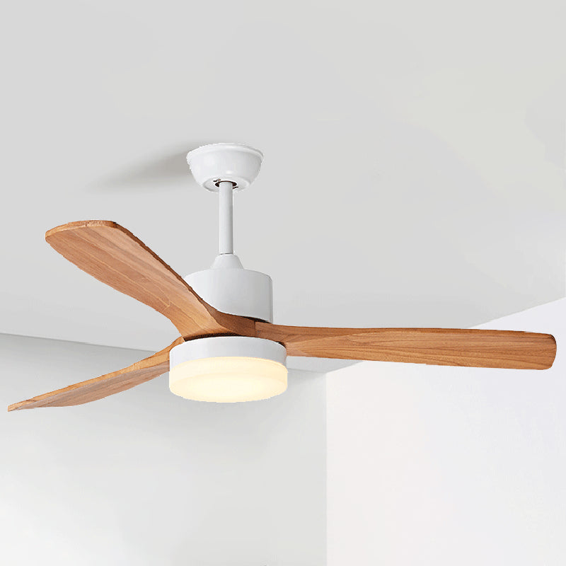 Modern Simple Ceiling Fan Lamp Round Shape LED Ceiling Fan Light for Bedroom