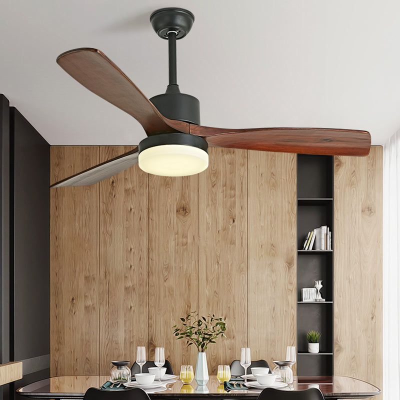 Modern Simple Ceiling Fan Lamp Round Shape LED Ceiling Fan Light for Bedroom