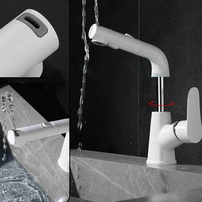 Modern Bathroom Vessel Faucet Grass Lever Swivel Spout with Hoses Lavatory Faucet