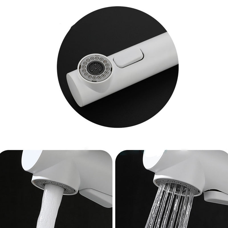 Modern Bathroom Vessel Faucet Grass Lever Swivel Spout with Hoses Lavatory Faucet