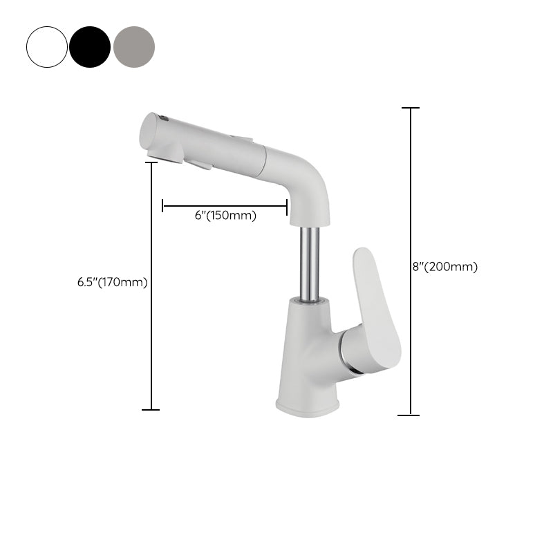 Modern Bathroom Vessel Faucet Grass Lever Swivel Spout with Hoses Lavatory Faucet