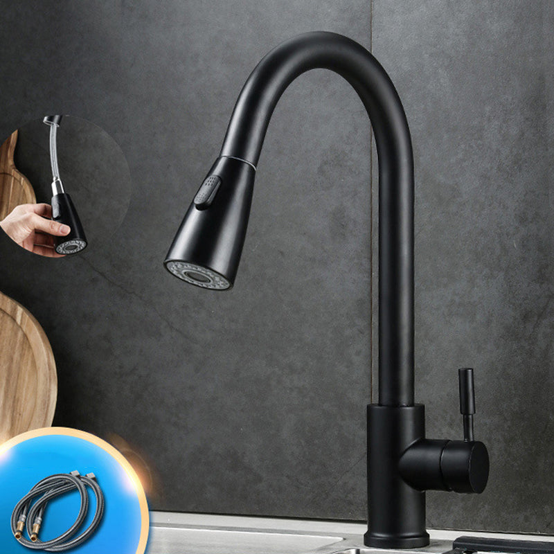 Pull Down Spout Kitchen Faucet One Handle Kitchen Sink Faucet with Pull Down Sprayer