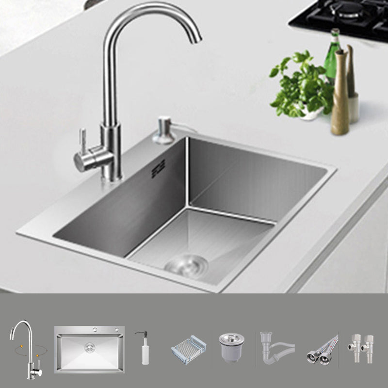 Modern Kitchen Sink Stainless Steel with Accessories and Faucet Workstation Sink