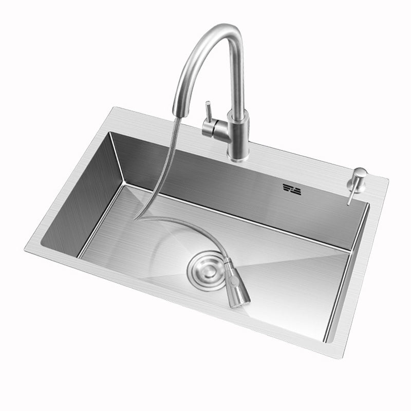 Modern Kitchen Sink Stainless Steel with Accessories and Faucet Workstation Sink