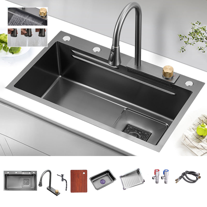 Classic Style Kitchen Sink Corrosion Resistant 5 Holes Stainless Steel Kitchen Sink