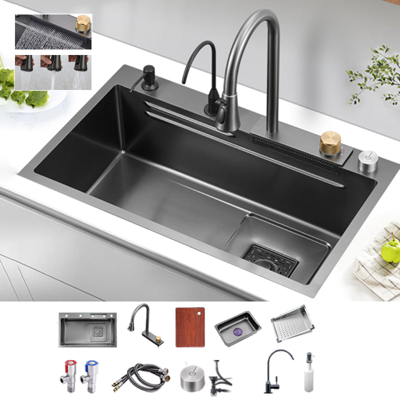 Classic Style Kitchen Sink Corrosion Resistant 5 Holes Stainless Steel Kitchen Sink