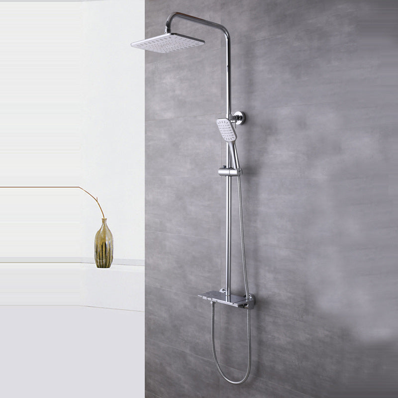 Wall Mounted Modern Square Metal  Shower Brass Shower Head Shower Faucet