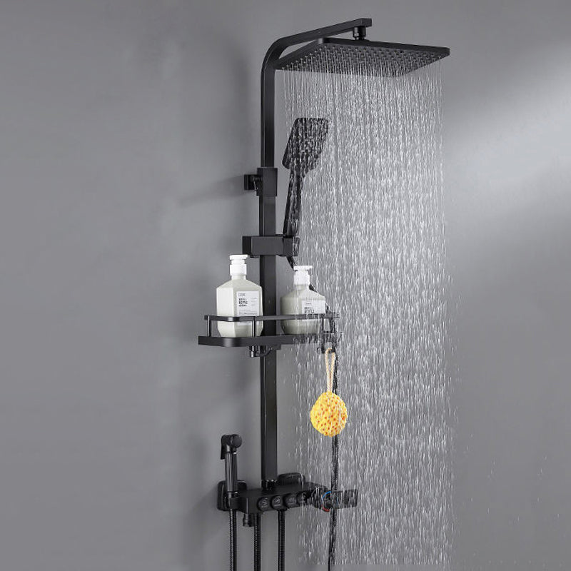 Modern Style Shower System Wall Mounted Spot Resist Shower System with Hand Shower