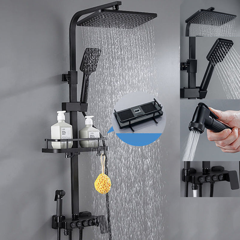 Modern Style Shower System Wall Mounted Spot Resist Shower System with Hand Shower