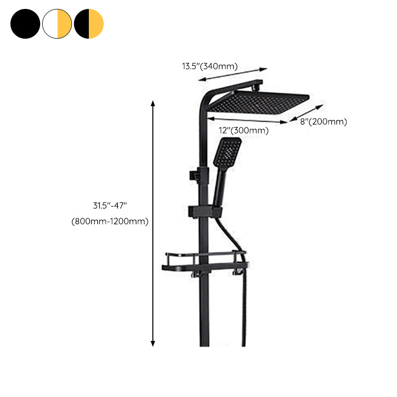 Modern Style Shower System Wall Mounted Spot Resist Shower System with Hand Shower