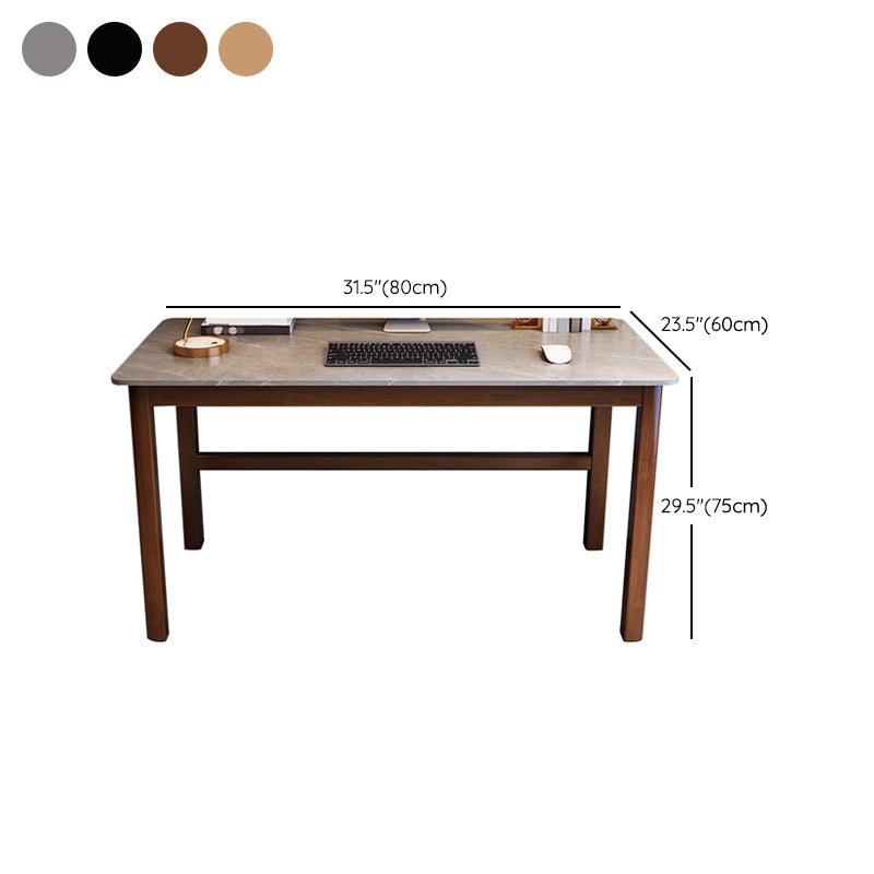 Contemporary Office Desk Wooden Rectangular Secretary Desk with Parsons