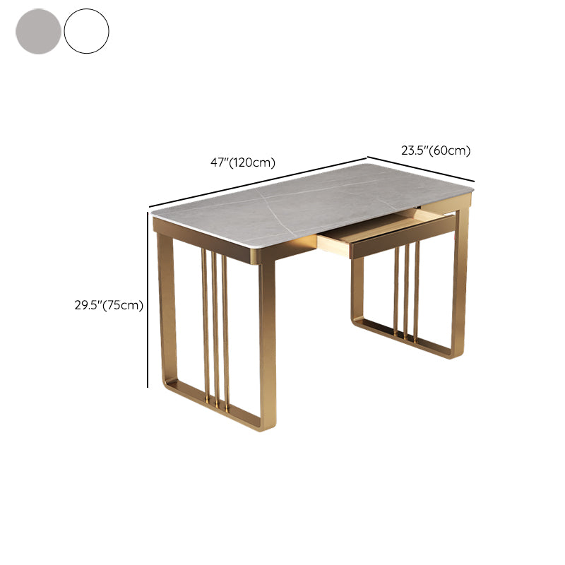 Glam 29.5"H Office Desk Sled Rectangular Writing Desk for Dormitory