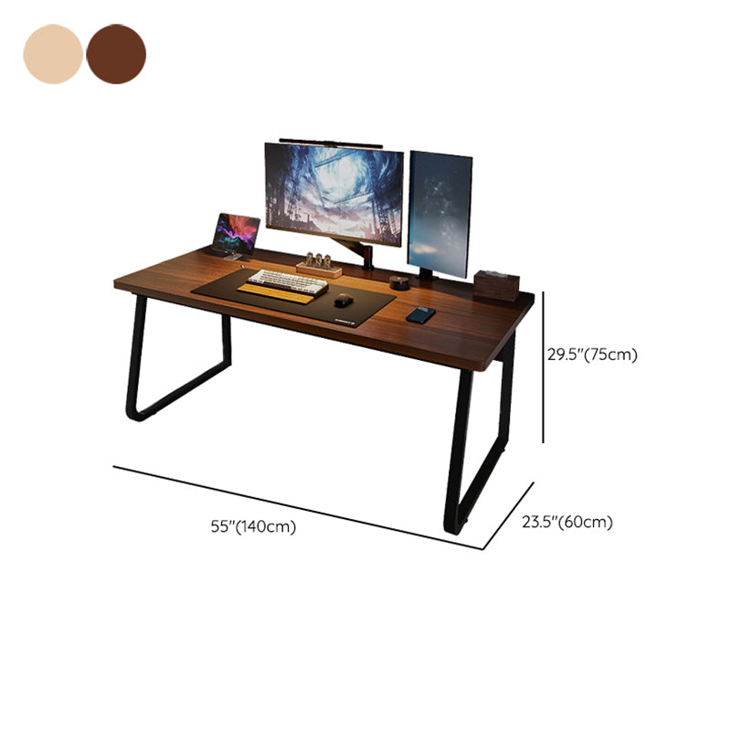 Industrial Wooden Computer Desk Cable Management Rectangular Office Desk