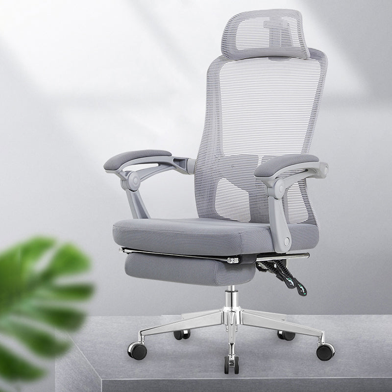 Contemporary Tilt Mechanism Microfiber Chair Desk High Back Swivel Chair