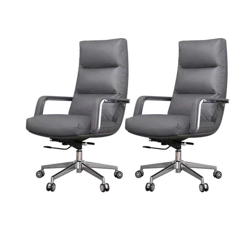 Modern Desk Chair Leather Ergonomic Computer Chair High-Back Chair with Wheels