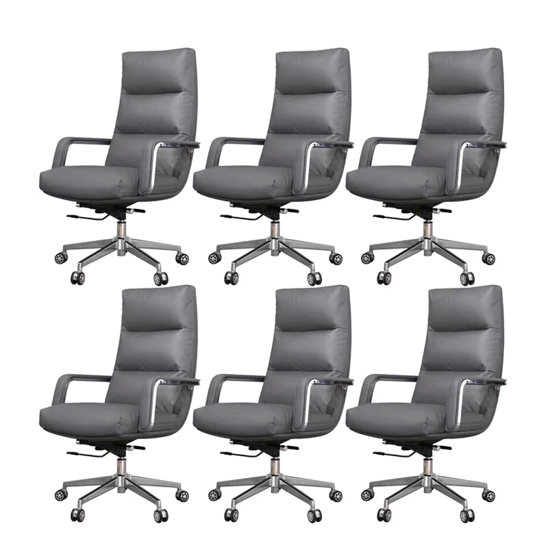 Modern Desk Chair Leather Ergonomic Computer Chair High-Back Chair with Wheels