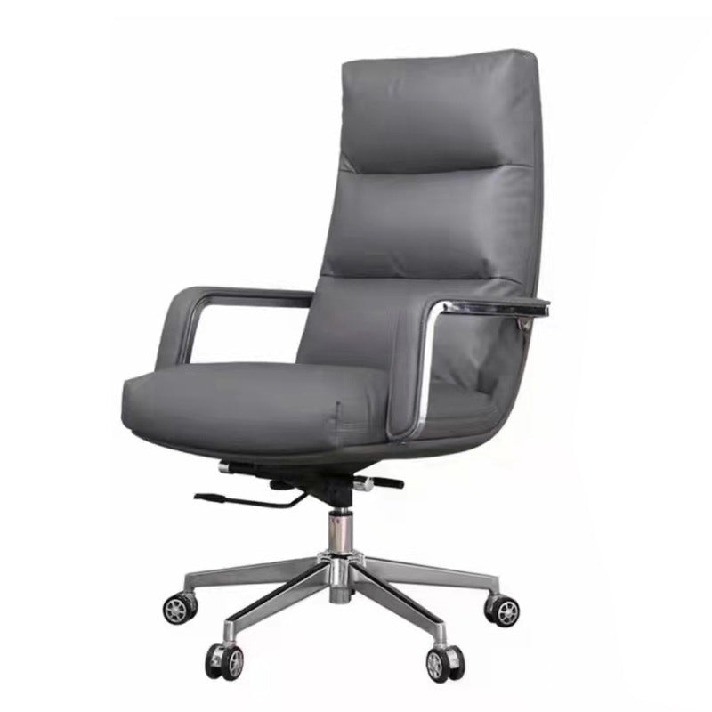 Modern Desk Chair Leather Ergonomic Computer Chair High-Back Chair with Wheels