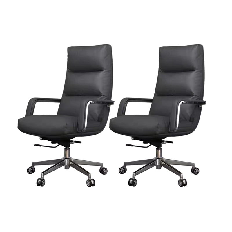 Modern Desk Chair Leather Ergonomic Computer Chair High-Back Chair with Wheels