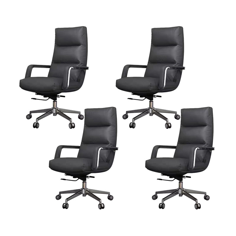 Modern Desk Chair Leather Ergonomic Computer Chair High-Back Chair with Wheels