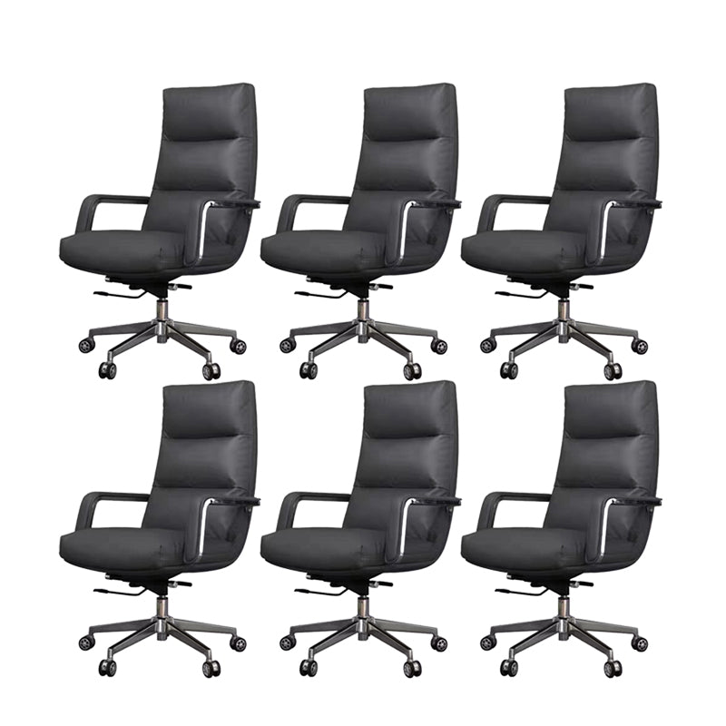 Modern Desk Chair Leather Ergonomic Computer Chair High-Back Chair with Wheels