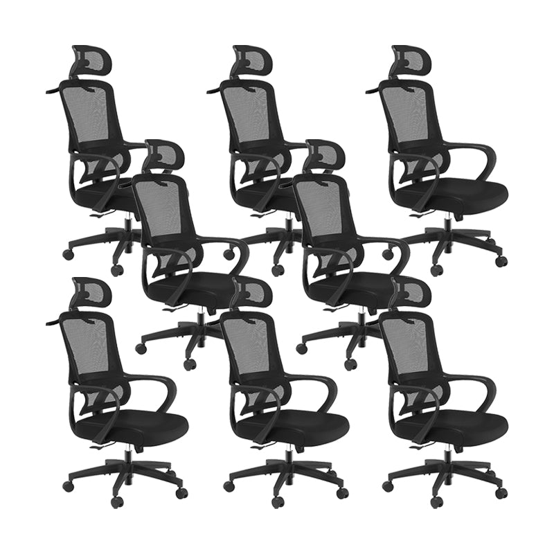 Office Ergonomic Mesh Task Chair Modern High Back Fixed Arms Desk Chair