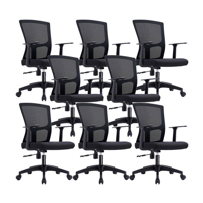 23" Wide Modern Desk Chair Breathable AirGrid Black Office Chair