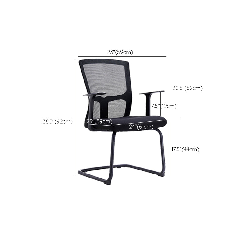 23" Wide Modern Desk Chair Breathable AirGrid Black Office Chair