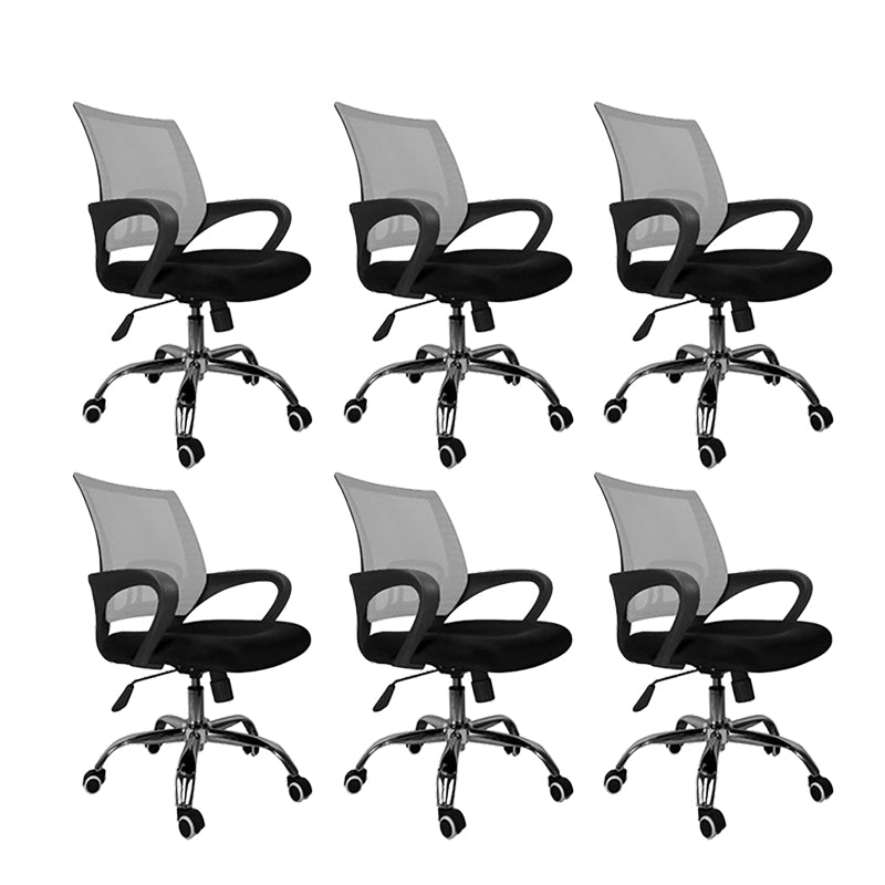 Mid Back Swivel Lumbar Support Desk Chair Breathable AirGrid Office Chair