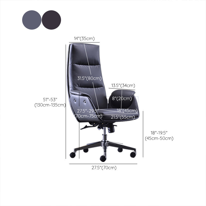 Office High Back Managers Chair Modern Armless Upholstered Executive Chair