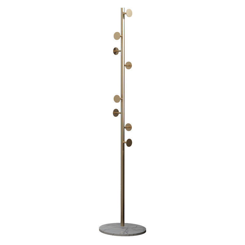 Modern Hall Stand Metal Free Standing with Hooks Entry Hall Tree