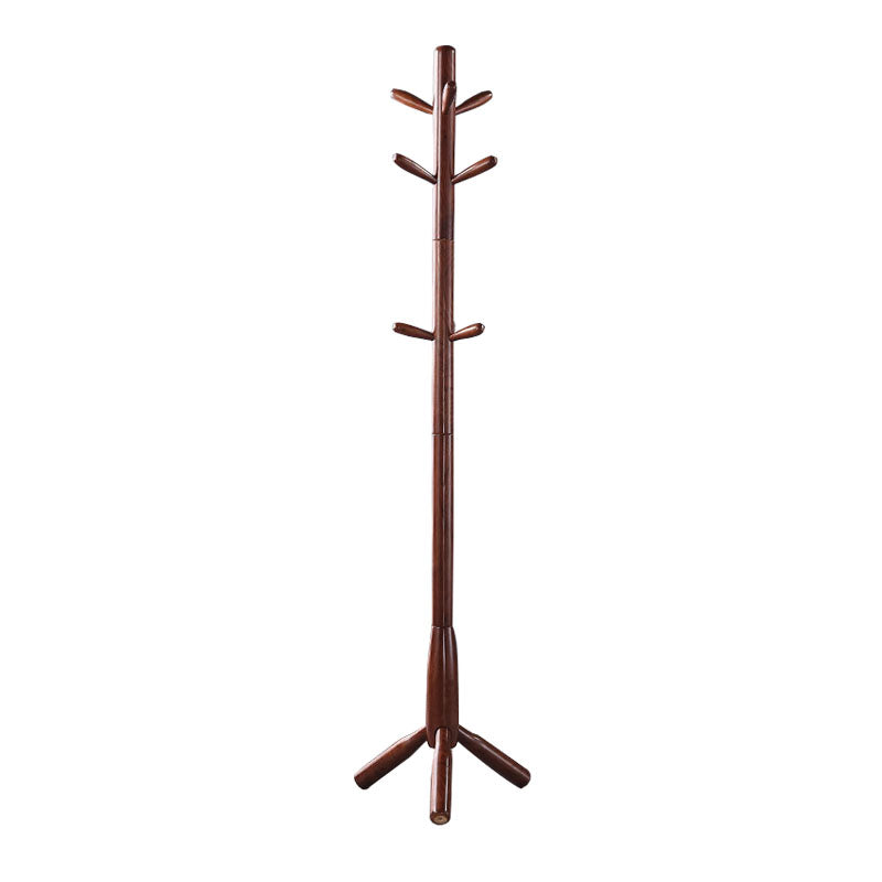 71"H Solid Wood Coat Rack European Style Hanger Ash Wood Modern Hall Tree