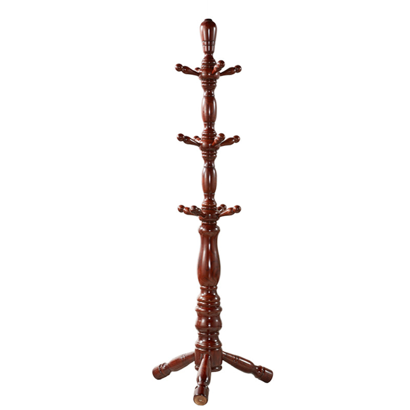 71"H Solid Wood Coat Rack European Style Hanger Ash Wood Modern Hall Tree