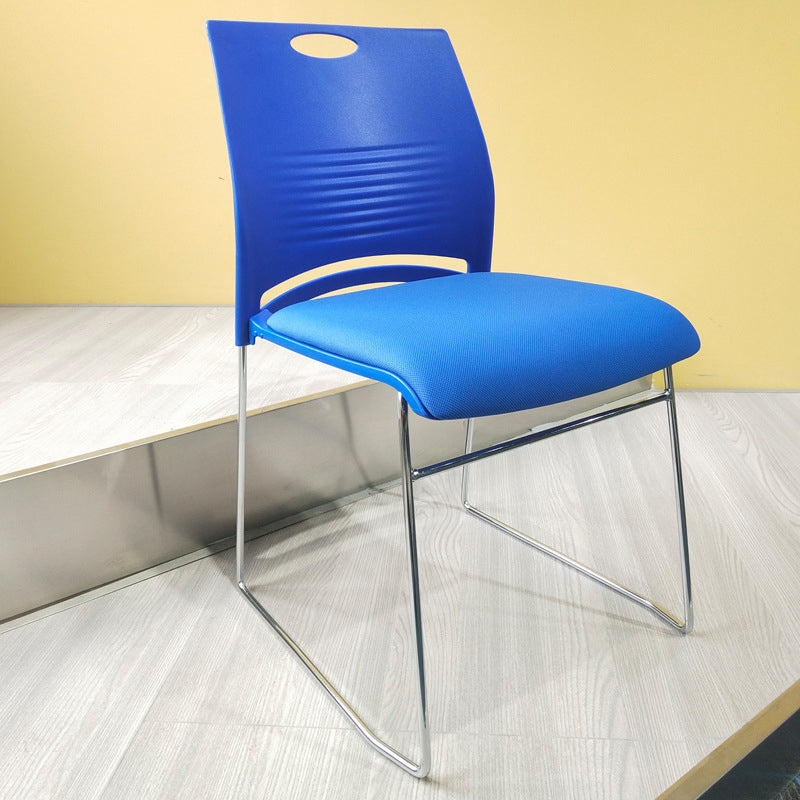 Contemporary Armless Guest Chair Mid Back Plastic Conference Chair