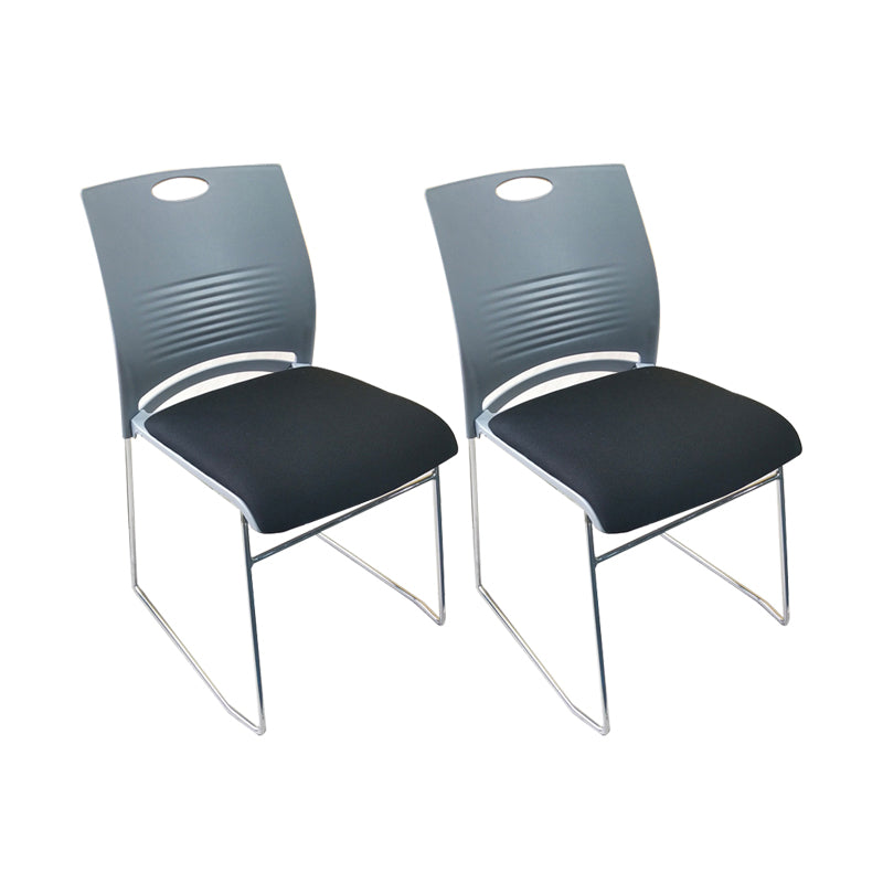 Contemporary Armless Guest Chair Mid Back Plastic Conference Chair