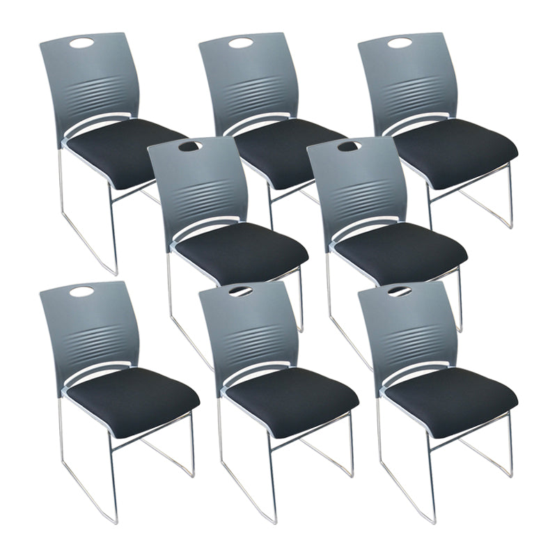 Contemporary Armless Guest Chair Mid Back Plastic Conference Chair