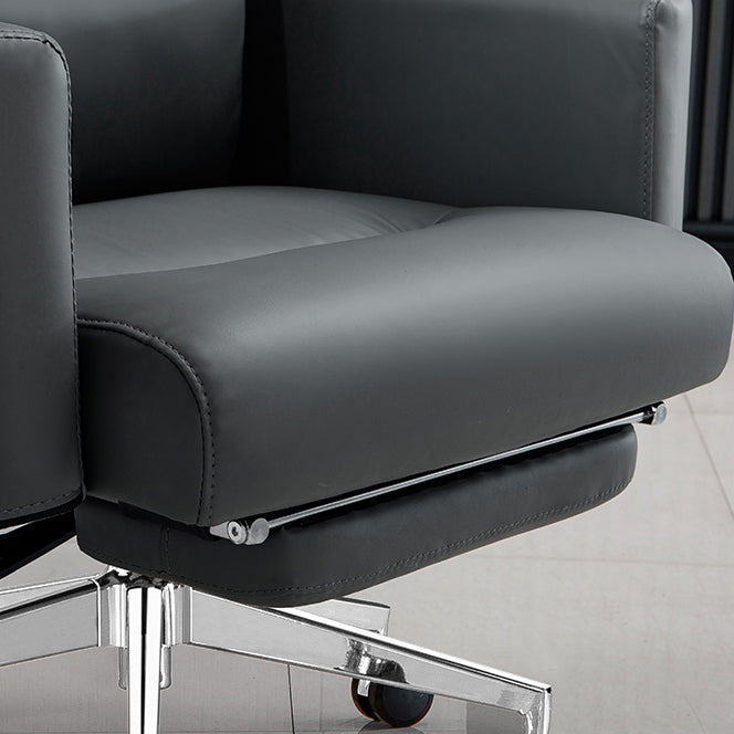 Modern High Back Executive Chair Fixed Padded Arms Managers Chair