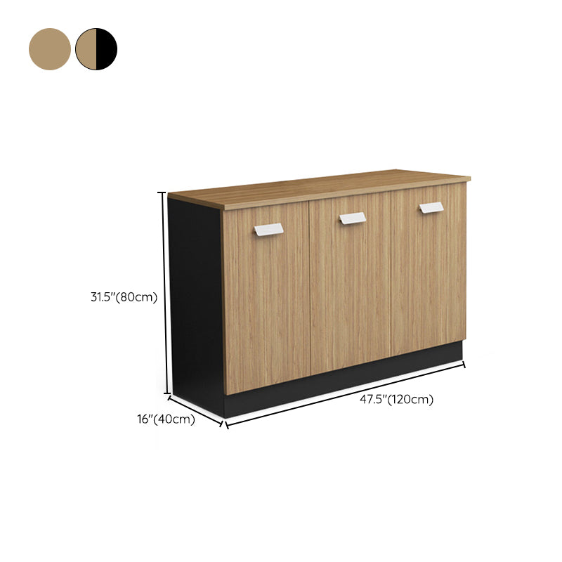 Nordic Style File Cabinets Solid Wood Solid Color Horizontal File Cabinet Office