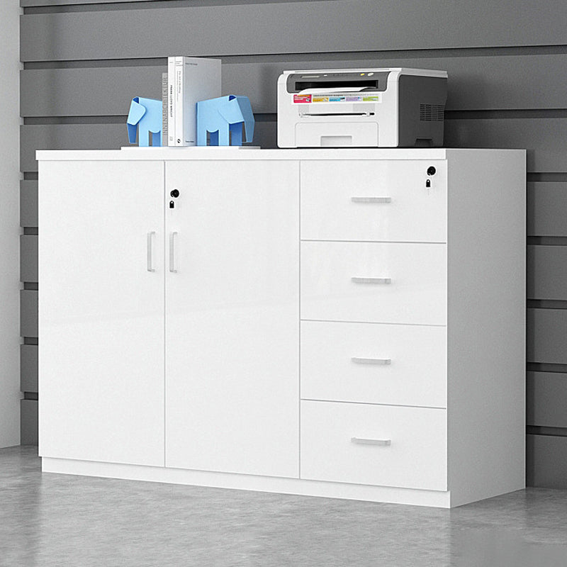 Nordic Style Wood Filing Cabinet White File Cabinet for Home Office