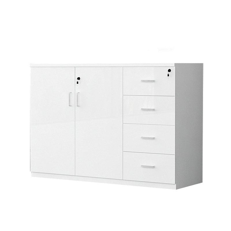 Nordic Style Wood Filing Cabinet White File Cabinet for Home Office