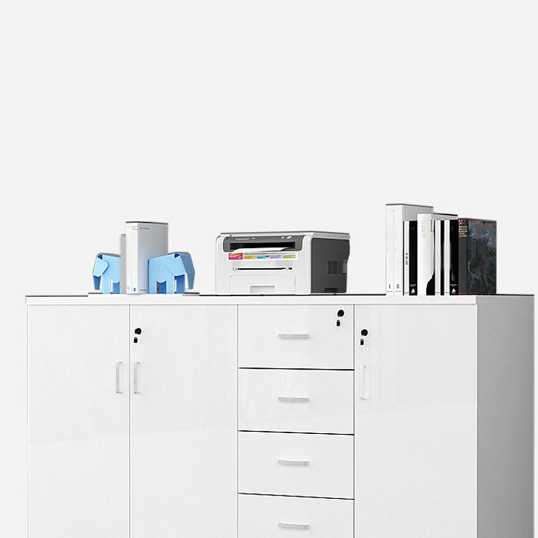 Nordic Style Wood Filing Cabinet White File Cabinet for Home Office