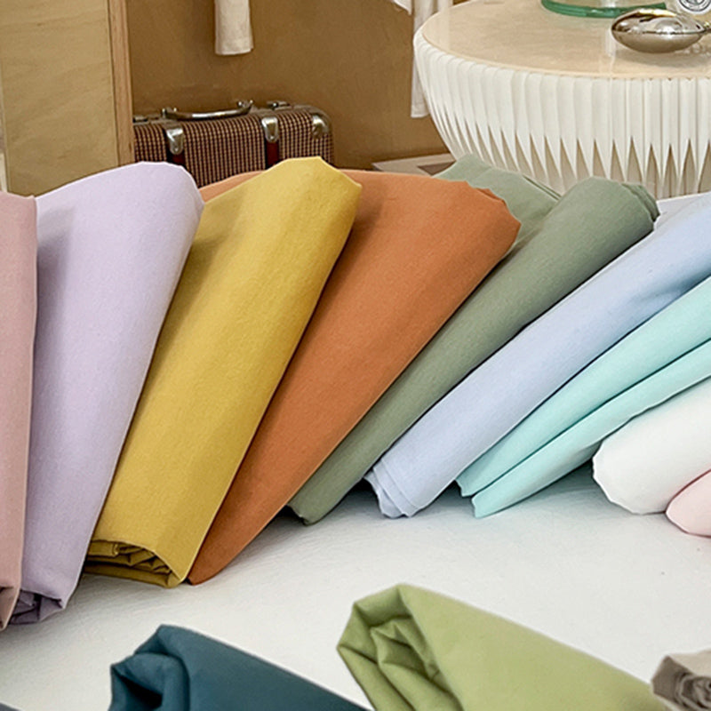 Fade Resistant Sheet Whole Colored Soft Cotton Breathable Bed Sheet Set