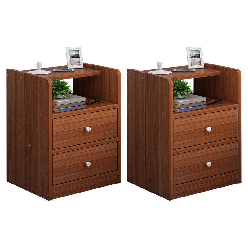 Wooden Bedside Cabinet Modern Style Minimalist Bedside Table with Drawers