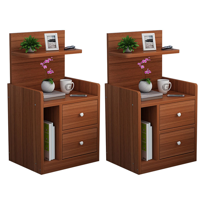 Wooden Bedside Cabinet Modern Style Minimalist Bedside Table with Drawers