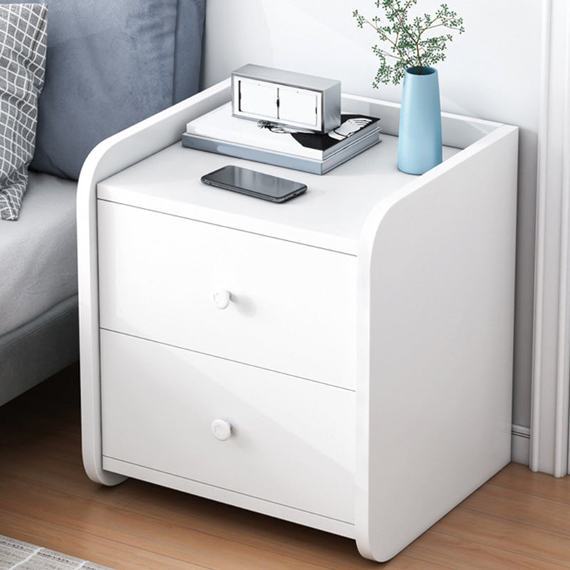 Contemporary Accent Table Nightstand Drawer Storage Night Table with 1 Shelf