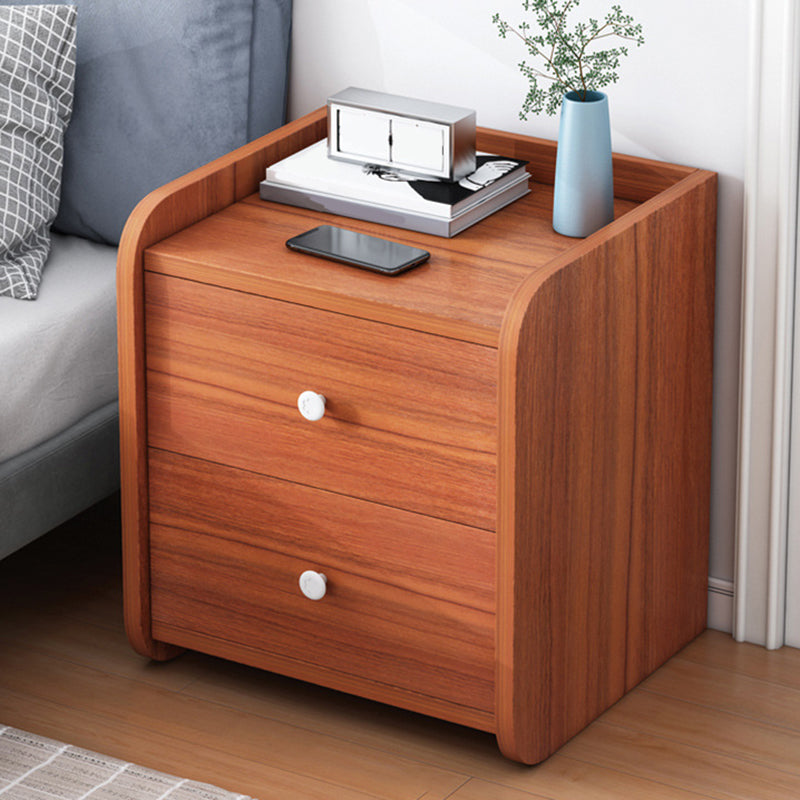 Contemporary Accent Table Nightstand Drawer Storage Night Table with 1 Shelf